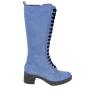 Women's blue suede leather boots 32805