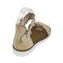 Women's beige leather sandals 33663