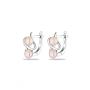 Silver earrings with pink pearls FN562ER Swan