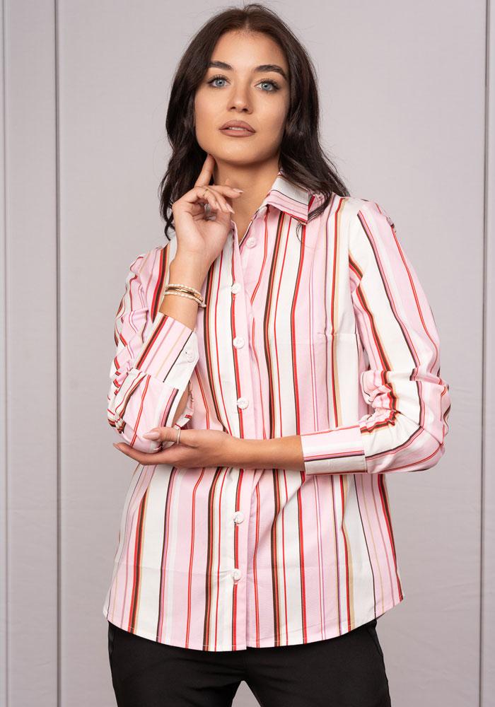 Ladies striped top best sale