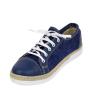 Women's blue leather shoes 33177