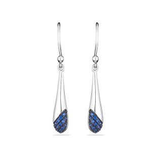 Silver earrings with tanzanite JT7954E Swan