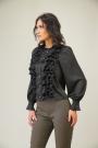 Women's formal blouse with black curls 82308-900