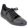 Black men's lace-up sneakers 184BLACK