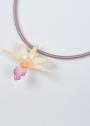 Colier cu orchidee naturala si lant din matase model 12 Dannyra Jewels