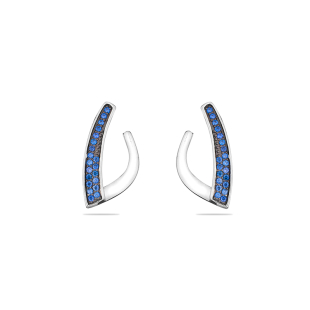 Silver earrings with tanzanite JT7813E Swan