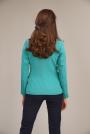 Women's elegant jacket in blue-green color 42103-500