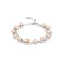 Silver bracelate with pink pearls and zircons FN662BP Swan