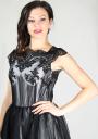 Women's evening dress in attractive black lace RUMENA