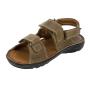 Men's light brown leather open toes sandals