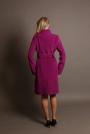 Women's wool coat with belt in purple color 12209-702K