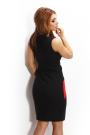 Dress in black with red elements