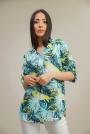 Women's blouse in green flower print 4264-515