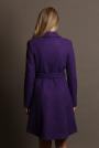 Ladies coat with belt in violet color 12310-706