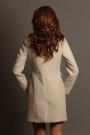 Women's fitted coat with a high collar color beige 12308-703