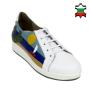 Women's white leather trainers 33047