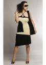 Knit summer dress in black and yellow Z-07