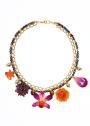 Silvana’s Spring In Orange Necklace With Real Flowers Dannyra Jewels