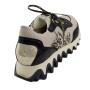 Women's sneakers on a high platform beige color with leopard skin accent 1459-4