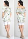 Ladies flowers print tunic with belt  RUMENA