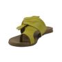 Women's slippers natural leather with yellow color KIRA162YELLOW