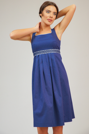 Women's elegant dress with decorative belt 72318-432