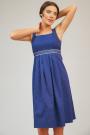 Women's elegant dress with decorative belt 72318-432