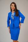 Women's navy blue skirt and jacket suit 42204