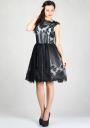 Women's evening dress in attractive black lace RUMENA