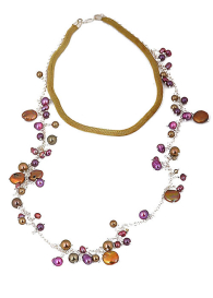 Purple Colour Necklace 82 cm Little Purple shine  Dannyra Jewels