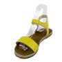 Women's yellow leather sandals 33742