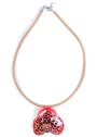 Necklace with natural orchid and silk chain mоdel 8 Dannyra Jewels