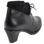 Women's leather shoes black colour with suede colour