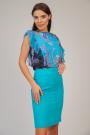 Turquoise women's skirt 52113-505