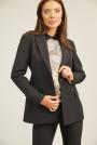 Women's black jacket with an elegant elongated line 42208-900