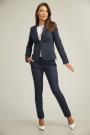 Women's straight trousers in dark blue color 62112-402