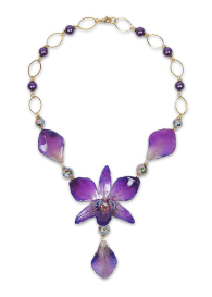 Eternal Orchid Necklace With Real Orchid Dannyra Jewels