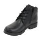 Women's black leatehr boots with warm lining