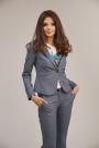 Women's jacket fitted in gray-blue color 23199-942