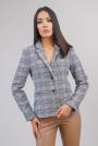 Women's winter jacket in beige check 12211-404K