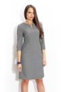 Ladies dress of gray jacquard