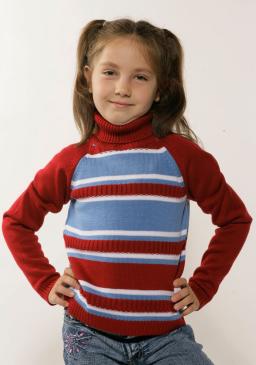 Blue and red kids sweater Z-06/07 | Sweaters girls | bg-look.com