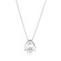 Silver necklace with zircon "Dancing stone" JT7646N Swan