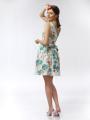 Women's dress with floral print 6192-110