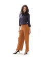 Women's cut trousers in cognac color 61907-802