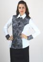 White shirt with black lace RUMENA