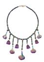 Rhapsody In Purple Necklace With Real Roses And Carnation Petals Dannyra Jewels