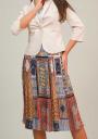 Women's long floral pleated skirt 52112-311