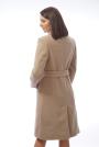 Elegant long coat with camel color belt Radeks