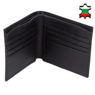 Men's black leather wallet 32880